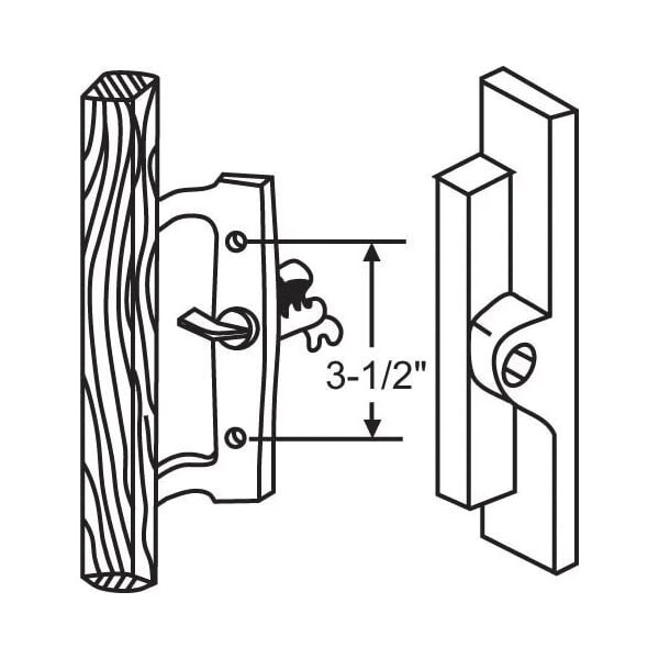 Strybuc PATIO DOOR HANDLE SET WITH KEY 13-106WK - main